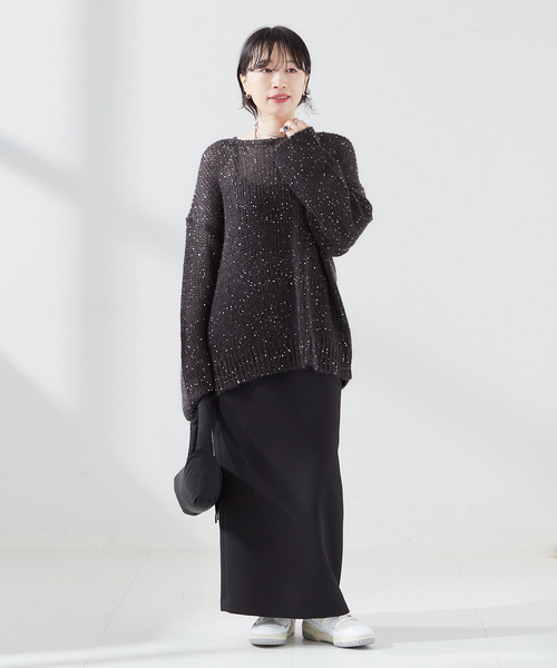 「journal standard L'essage」 長袖ニット FREE ゴールド レディース_画像4