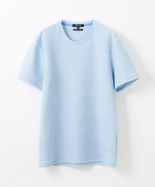 「MICHEL KLEIN HOMME 」 半袖Tシャツ LARGE ライトブルー メンズ_画像8
