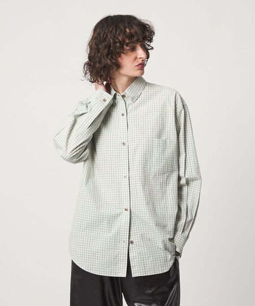 ＜6(ROKU)＞チェック オープンカラー ショートスリーブ シャツ 6(ROKU)＞チェック オープンカラー ショートスリーブ シャツ