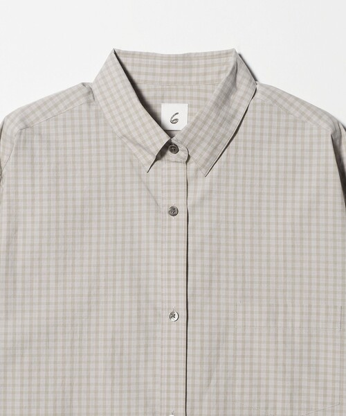 6 ブラウス シャツ 「6(ROKU)」スナップ カラー チェック シャツ