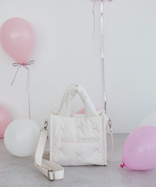 「Maison de FLEUR」 2WAYバッグ FREE アイボリー レディース_画像3