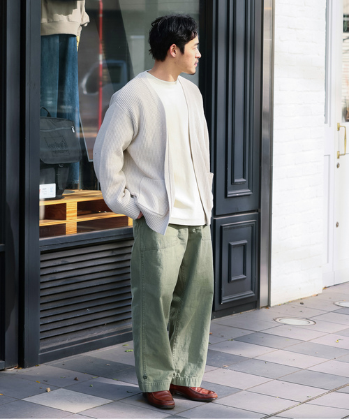 「B.C STOCK」 ニットカーディガン MEDIUM アイボリー メンズ_画像5