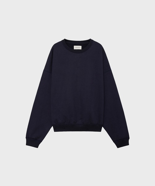トレーナー スウェット 「MARKAWARE」HUGE SHORT SWEAT／スラックスに合う，360度美シルエットショートスウェット メンズの画像