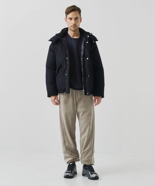 トレーナー スウェット 「MARKAWARE」HUGE SHORT SWEAT／スラックスに合う，360度美シルエットショートスウェット メンズの画像