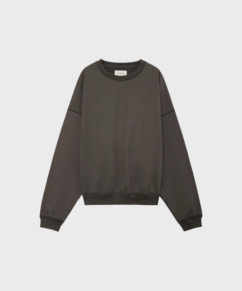 トレーナー スウェット 「MARKAWARE」HUGE SHORT SWEAT／スラックスに合う，360度美シルエットショートスウェット メンズの画像