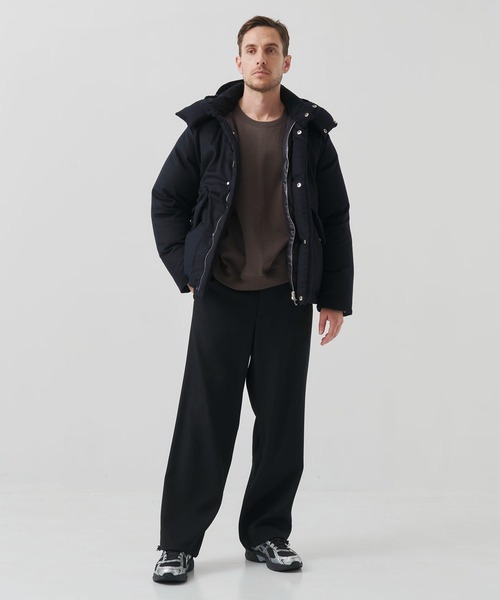 トレーナー スウェット 「MARKAWARE」HUGE SHORT SWEAT／スラックスに合う，360度美シルエットショートスウェット メンズの画像