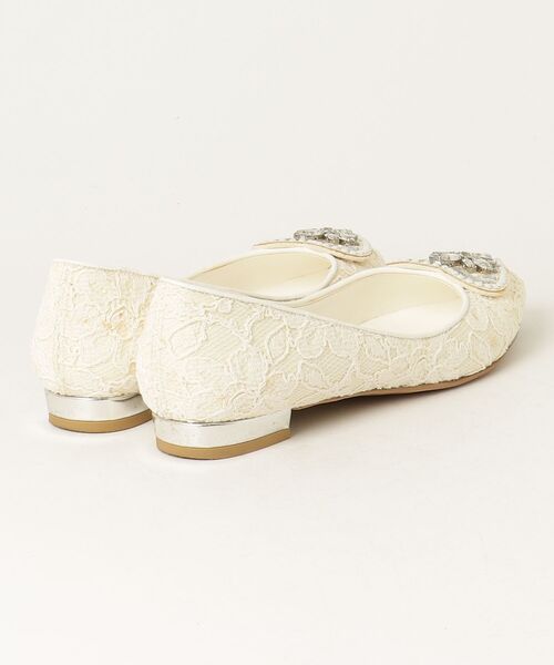 「DIANA」 フラットパンプス 25cm ホワイト レディース_画像2