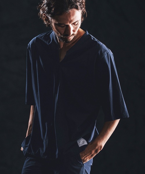 wjk reluxe tシャツ mt10162-cool touch key neck pullover キーネック
