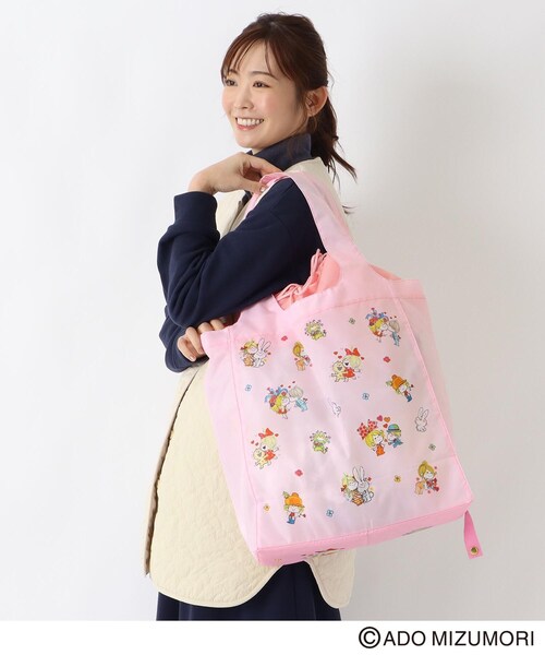 one'sterrace（ワンズテラス） エコバッグ 水森亜土 底板付きエコ