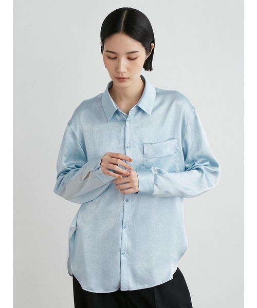 「MIESROHE」 長袖シャツ ONE SIZE ベージュ レディース_画像6