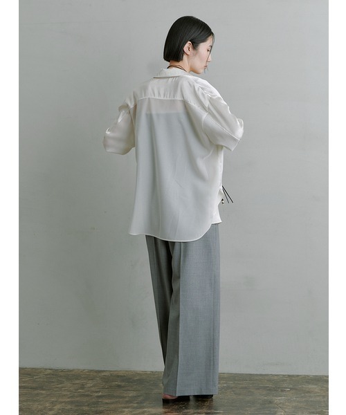 「MIESROHE」 長袖シャツ ONE SIZE ベージュ レディース_画像10