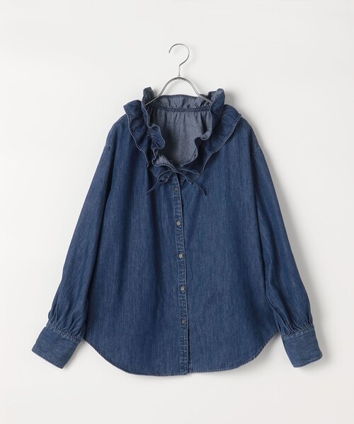 Rie Miller（リエミラー） ブラウス シャツ 「RM denim」フリル