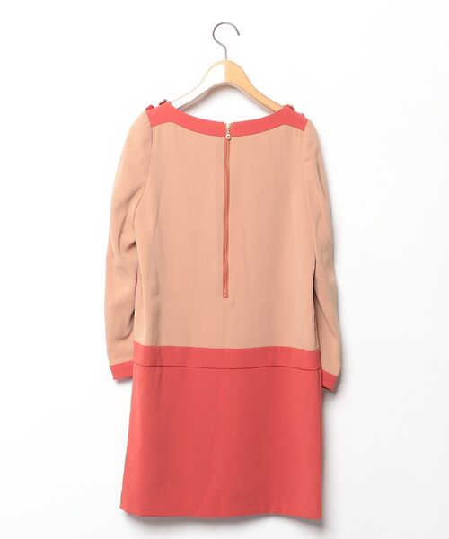 「Un-Demi」 長袖ワンピース 36 レッド レディース_画像2