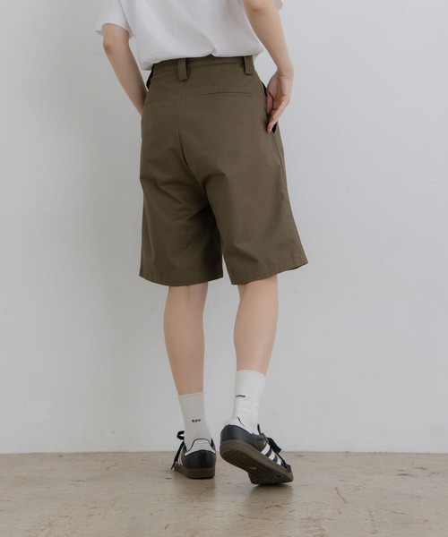 flaner ハーフパンツ ワイドパンツ パンツ Loose tack half pants