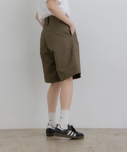 flaner ハーフパンツ ワイドパンツ パンツ Loose tack half pants