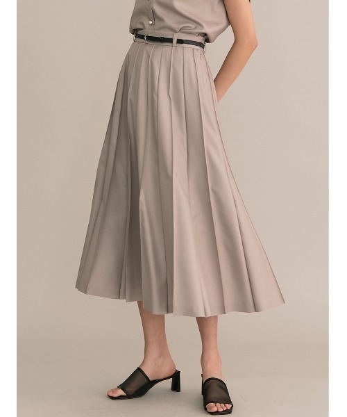 「TONAL」 プリーツスカート 38 グリーン レディース_画像5