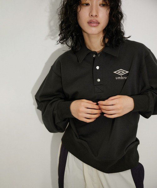 umbro（アンブロ） 長袖ポロシャツ M スミクロ レディース : ZOZOTOWN