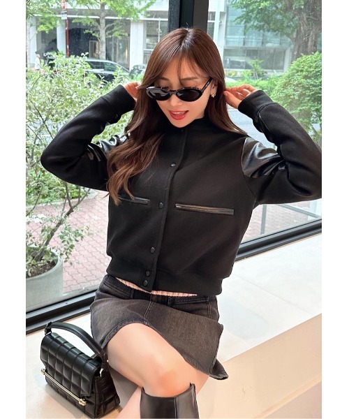 LUDICRUM（ルーディクルム） ブルゾン アウター Fake leather sleeve