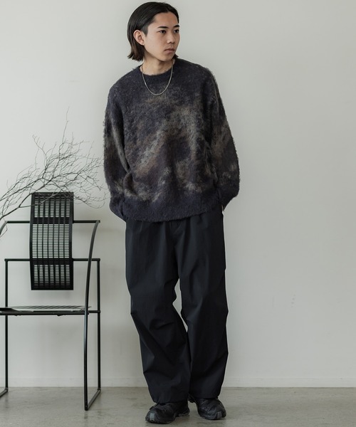 「WYM LIDNM」 長袖ニット L ブラック メンズ_画像3