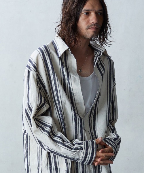 「EGO TRIPPING」 長袖シャツ 48(L) ベージュ メンズ_画像4