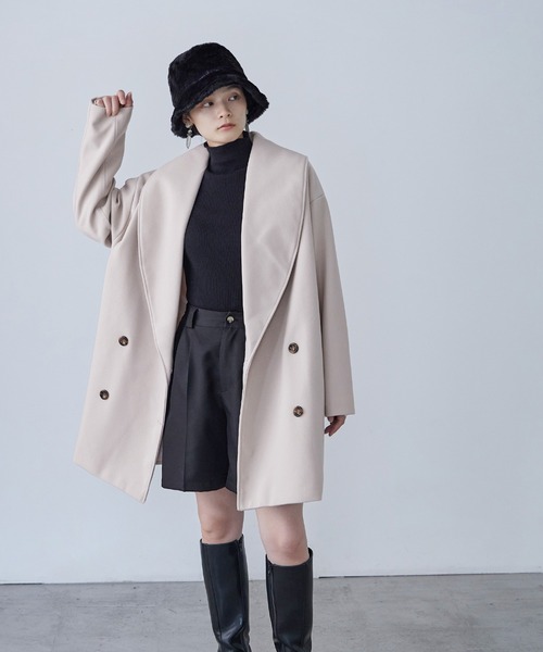 「Fashion Letter」 ピーコート M ブラック レディース_画像6