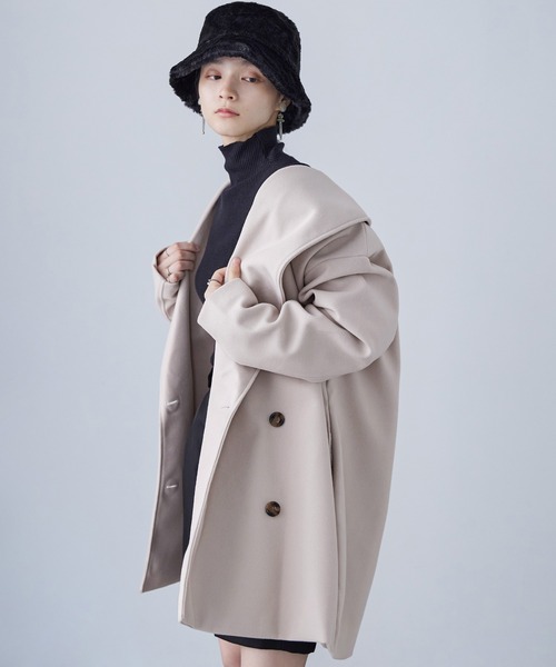 「Fashion Letter」 ピーコート M ブラック レディース_画像7