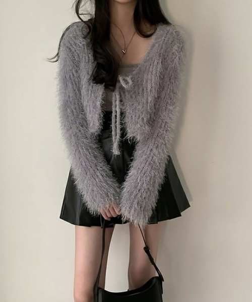 「Ulysses」 「DouDou」ニットカーディガン F ホワイト レディース_画像8