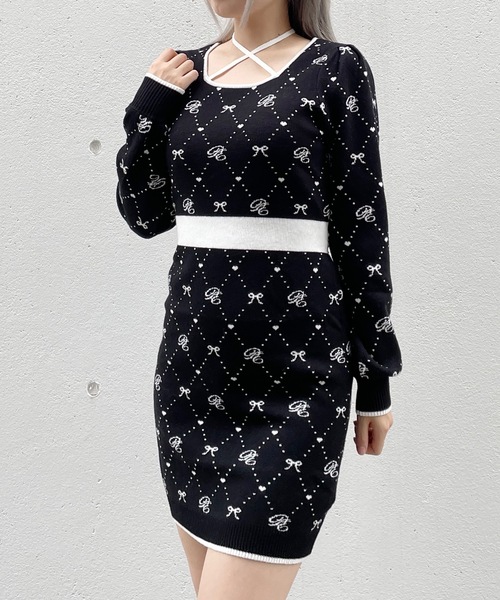 「abc une face」 ニットワンピース FREE ホワイト系その他 レディース_画像5