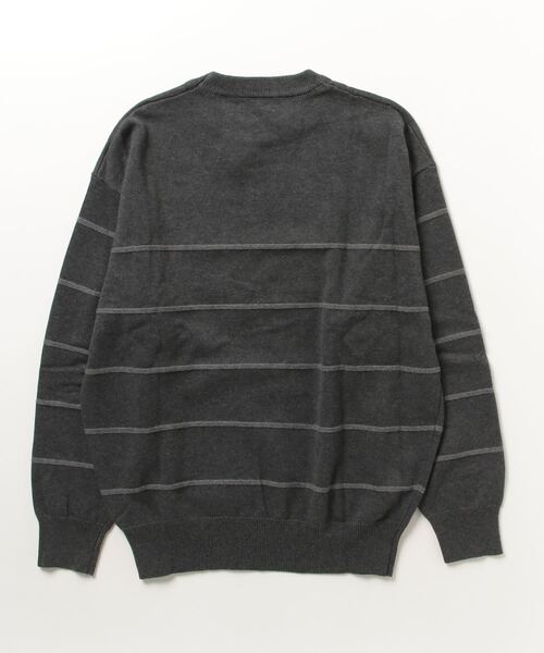 「BROKEN BASE」 長袖ニット MEDIUM チャコール メンズ_画像2