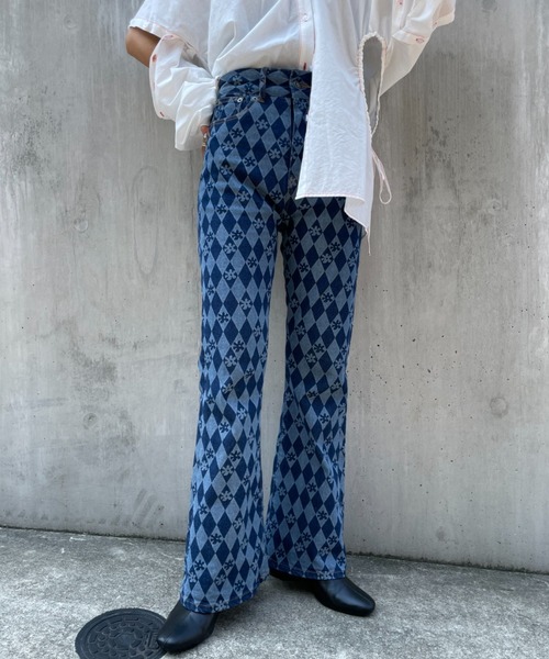 「HELLO.SANFRANCISCO」 デニムパンツ SMALL ブルー レディース_画像5