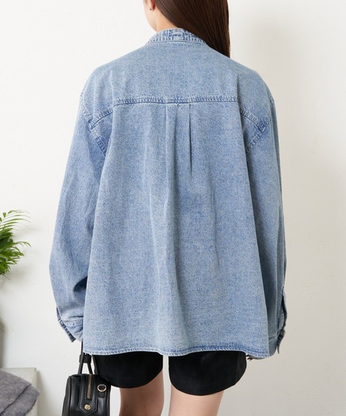 「RAY CASSIN」 長袖ブラウス FREE ネイビー レディース_画像7