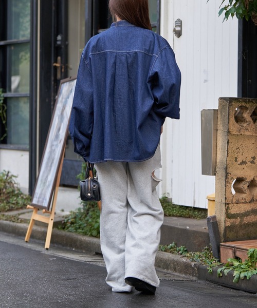 「RAY CASSIN」 長袖ブラウス FREE ネイビー レディース_画像9