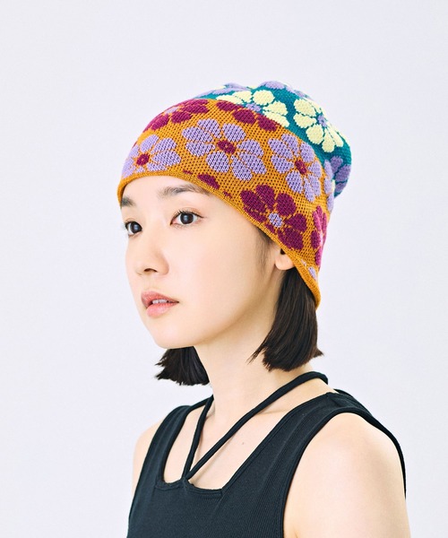 CA4LA（カシラ） ニット帽 ニットキャップ FLOWERS3 レディース