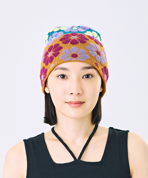 CA4LA（カシラ） ニット帽 ニットキャップ FLOWERS3 レディース