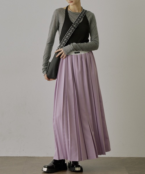 「VIOLETTA」 ロングスカート M グレー レディース_画像4