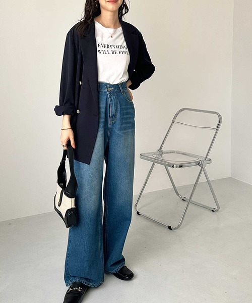 「GeeRA」 デニムパンツ X-LARGE ネイビー レディース_画像2