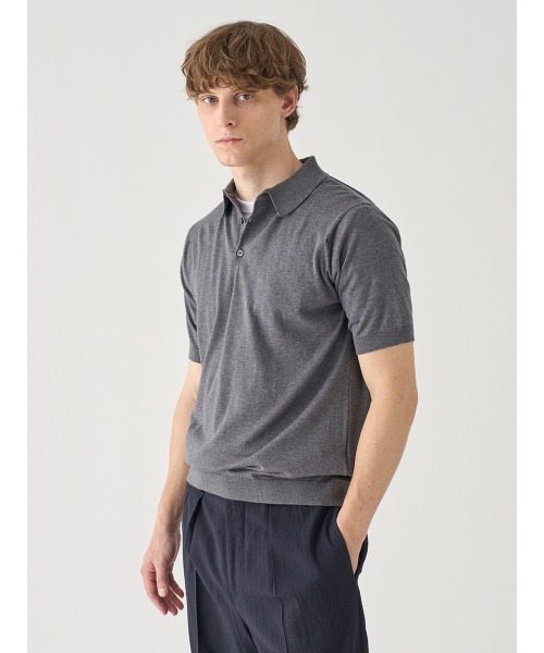 ジョンスメドレー　半袖ニットポロ JOHN SMEDLEY（ジョンスメドレー） ポロシャツ 半袖 半袖コットン