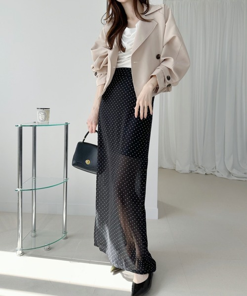 Ada. スカート シアー ドット ロング スカート : ZOZOTOWN Yahoo!店