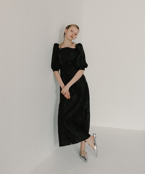 新品タグ付き　et.UNiVER オケージョンドレス　ブラック et.UNiVER ドレス Sheer Jacquard Organza Dress : ZOZOTOWN Yahoo!店