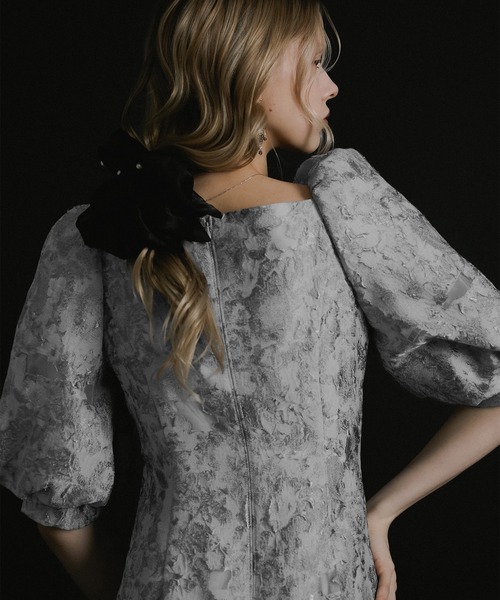 【et.UNiVER】Sheer Jacquard Organza Dress et.UNiVER ドレス Sheer Jacquard Organza Dress : ZOZOTOWN Yahoo!店