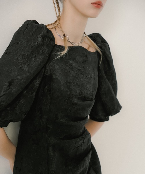 【et.UNiVER】Sheer Jacquard Organza Dress et.UNiVER ドレス Sheer Jacquard Organza Dress : ZOZOTOWN Yahoo!店