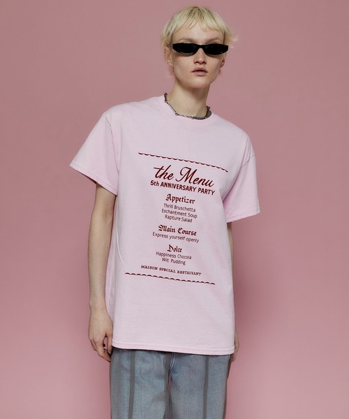 「MAISON SPECIAL」 半袖Tシャツ FREE ピンク レディース_画像7