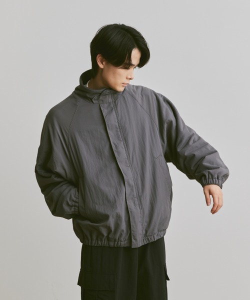 「flaner」 ブルゾン FREE チャコールグレー レディース_画像4