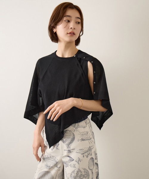 ROPE'（ロペ） tシャツ LEVITA レイヤードニットプルーオーバー(ケープ