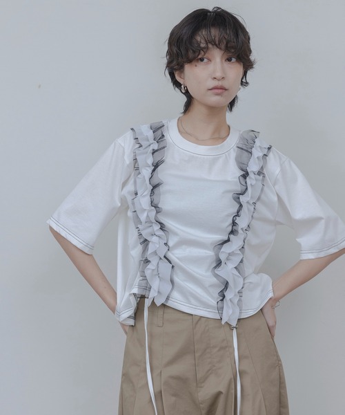 Eimee Law（エイミーロウ） tシャツ ドロストフリルトップス