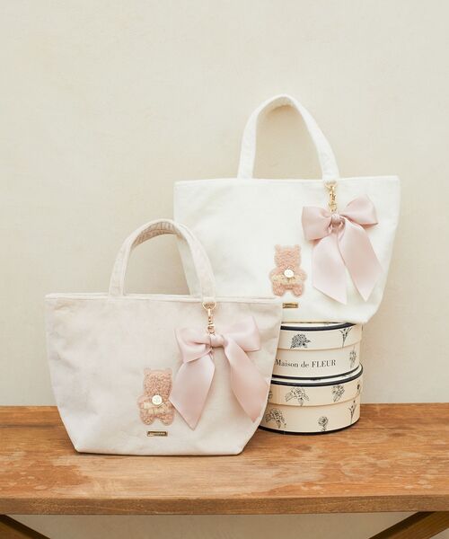 「Maison de FLEUR」 ハンドバッグ FREE ベージュ レディース_画像2