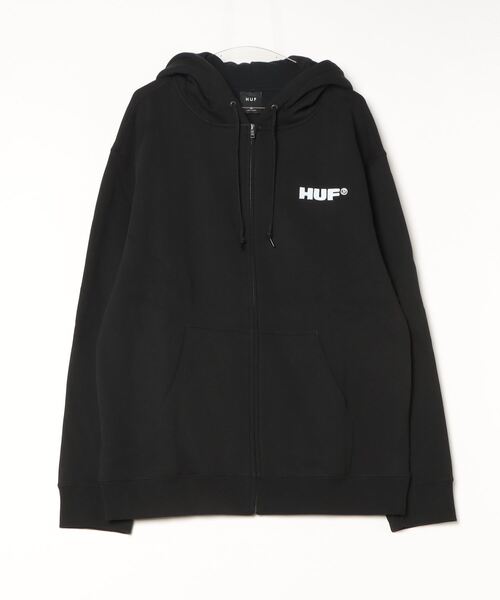 HUF ダークグレー ジップアップパーカー HUF（ハフ） ジップアップパーカー SMALL グレー メンズ : ZOZOTOWN