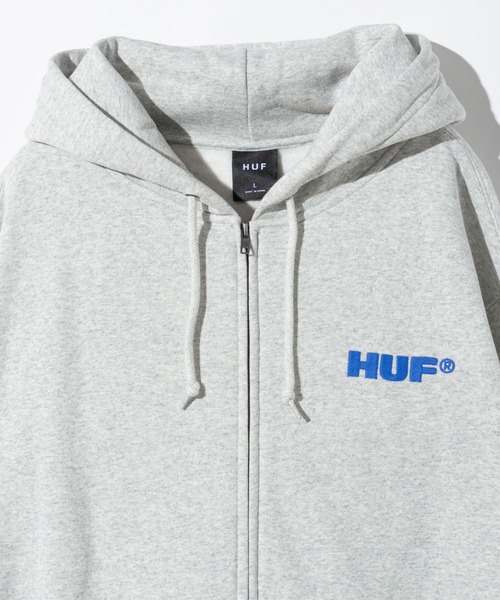 HUF（ハフ） ジップアップパーカー SMALL グレー メンズ : ZOZOTOWN