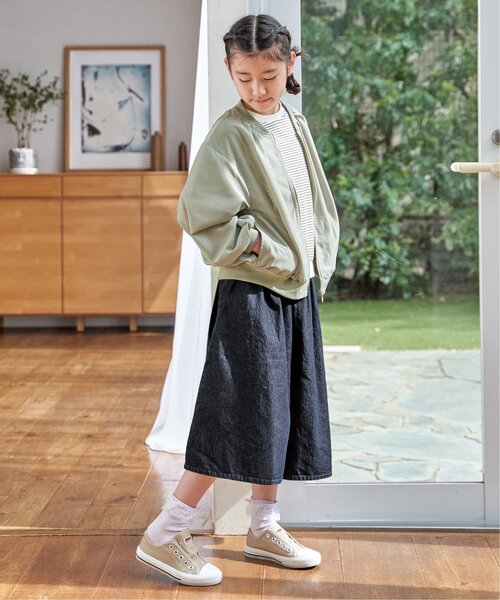 ikka（イッカ） ブルゾン アウター 「親子コーデ」シアーリブブルゾン
