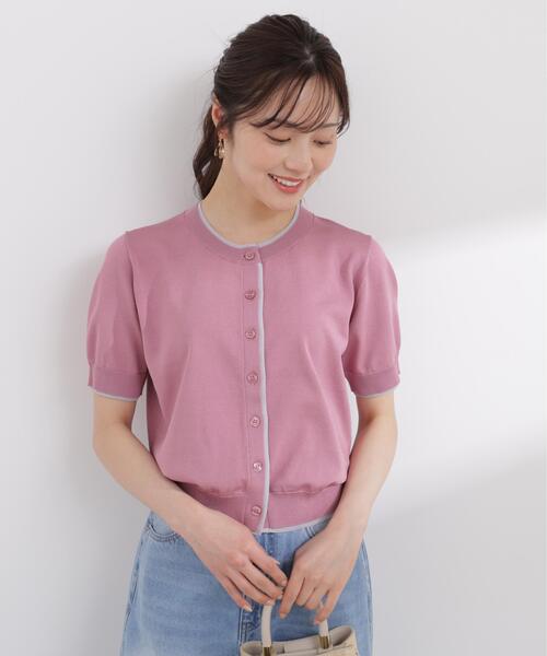 ニット セーター 「ａ」配色カーディガン / 1216176400 レディースの画像
